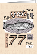 No trout about it - 77 years old card