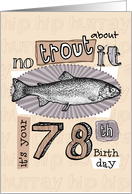 No trout about it - 78 years old card