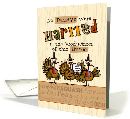 Vegetarian Thanksgiving dinner invitation card (852634)