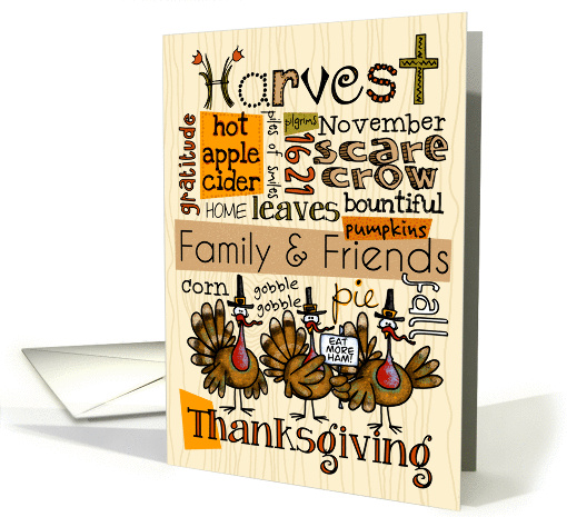 Thanksgiving Word cloud card (853478)
