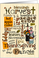 Fiance - Thanksgiving - Word Cloud card