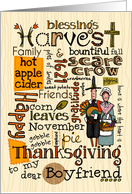 Boyfriend - Thanksgiving - Word Cloud card