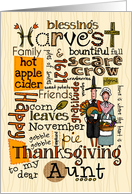 Aunt - Thanksgiving - Word Cloud card