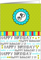 Birthday Monogram - Letter P card
