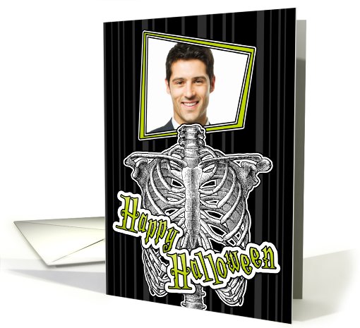 Happy Halloween Skeleton - Customized Photo card (861235)