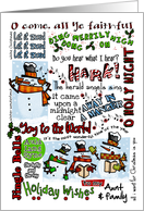 Holiday Wishes for Aunt & Family - Caroling Snowmen card