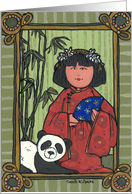 Oriental girl III card