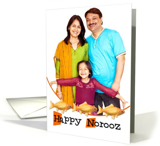 Happy Norooz - three goldfish photo card (903883)