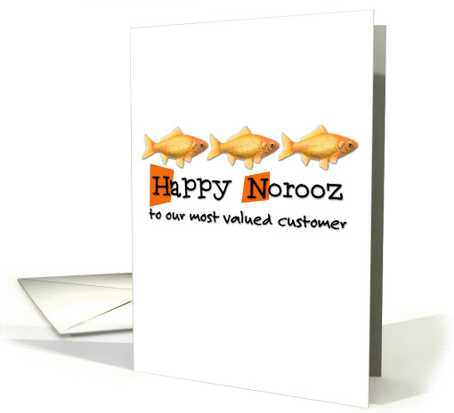 Happy Norooz - three goldfish - customer card (903887)