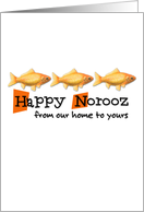 Happy Norooz - three goldfish - our home to yours card