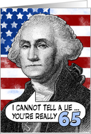 65 birthday - George Washington Humor card