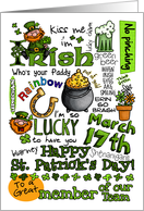 Happy St. Patrick’s Day Word Art - for employee card