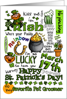 Happy St. Patrick’s Day Word Art - to my Pet Groomer card