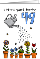 Wet My Plants - 49th Birthday card