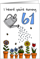 Wet My Plants - 61st Birthday card