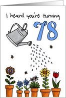 Wet My Plants - 78th Birthday card