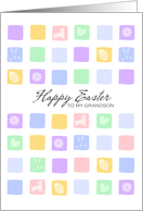 Modern Easter Squares - Happy Easter to my Grandson card