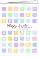 Modern Easter Squares - Happy Easter to my Daughter & Her Family card