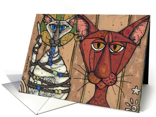 Egyptian Cats card (92175)