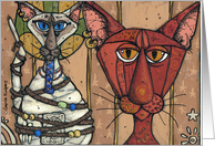Egyptian Cats card