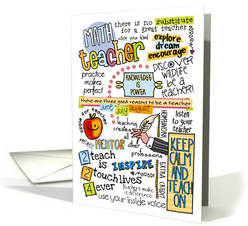 Math Teacher - Thank You card (928116)