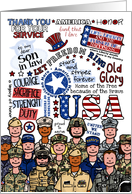 Son in Law - MIlitary Welcome Home Word Cloud card