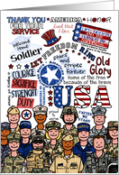 Soldier - MIlitary Welcome Home Word Cloud card