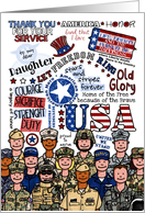 Daughter - MIlitary Welcome Home Word Cloud card