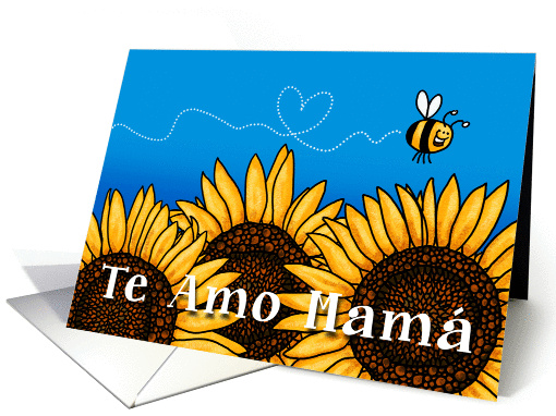 Te Amo Mam - Bee Trail - Happy Mother's Day Card in Spanish card
