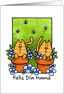 Feliz Da Mam - cats - Happy Mother’s Day Card in Spanish card