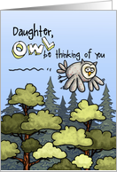 Daughter - Thinking of you at summer camp - Owl card