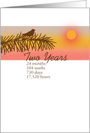 Two Year Anniversary - 12 Step Recovery card