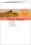 Four Year Anniversary - 12 Step Recovery card