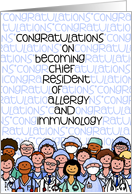 Congratulations - Chief Resident of Allergy and Immunology card