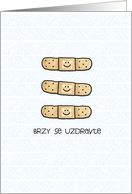 Get Well bandage - Czech card