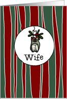 for Wife - Mistle-toe - Zombie Christmas card