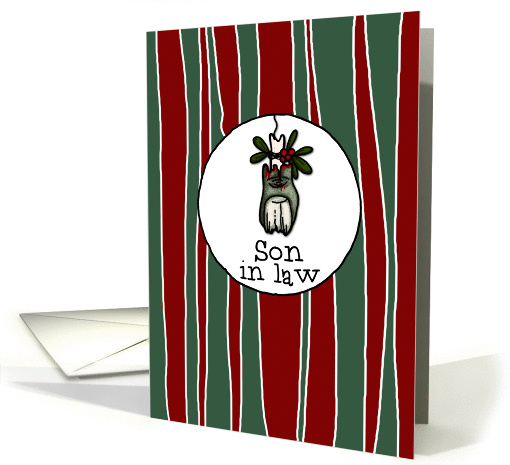 for Son in Law - Mistle-toe - Zombie Christmas card (982729)