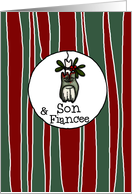 for Son & Fiance - Mistle-toe - Zombie Christmas card