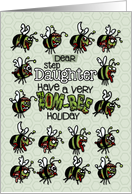 for Step Daughter - Zombie Christmas - Zom-bees card