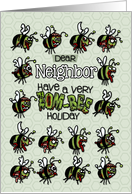 for Neighbor - Zombie Christmas - Zom-bees card