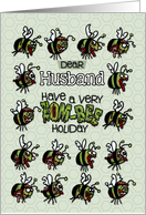 for Husband - Zombie Christmas - Zom-bees card