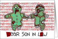 for Son in Law - Zombie Christmas - Season’s Eatings card