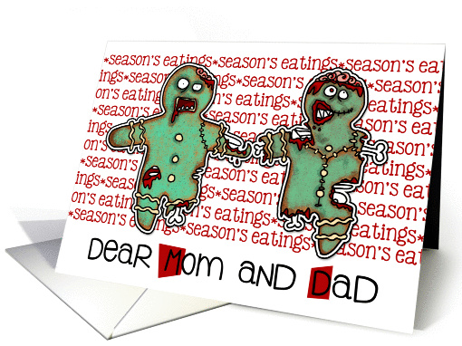 for Mom & Dad - Zombie Christmas - Season's Eatings card (992463)