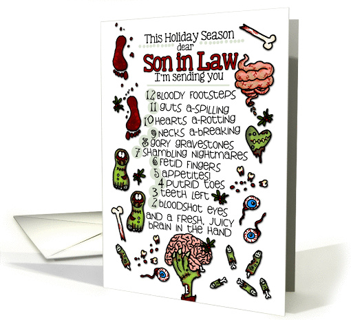for my Son in Law - 12 Days of Zombie Christmas card (994055)