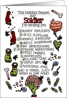 for my Soldier - 12 Days of Zombie Christmas card