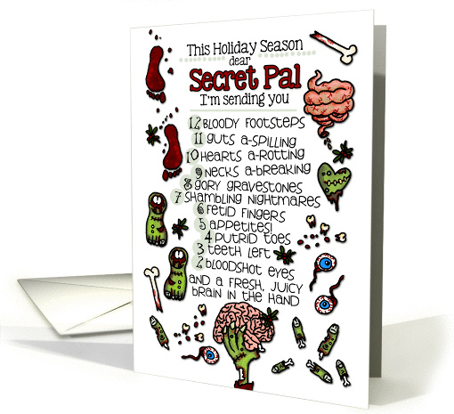 for my Secret Pal - 12 Days of Zombie Christmas card (994065)