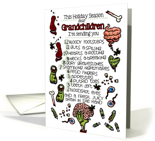 for my Grandchildren - 12 Days of Zombie Christmas card (996097)