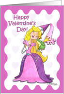 Happy Valentine’s Day Toad Kisses Princess card