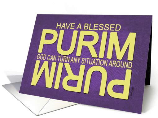 Purim Blessing-Tuned Upside Down card (1037803)