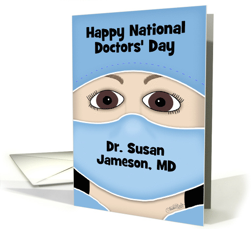 Personalized Happy National Doctors' Day Female Face in... (1060083)